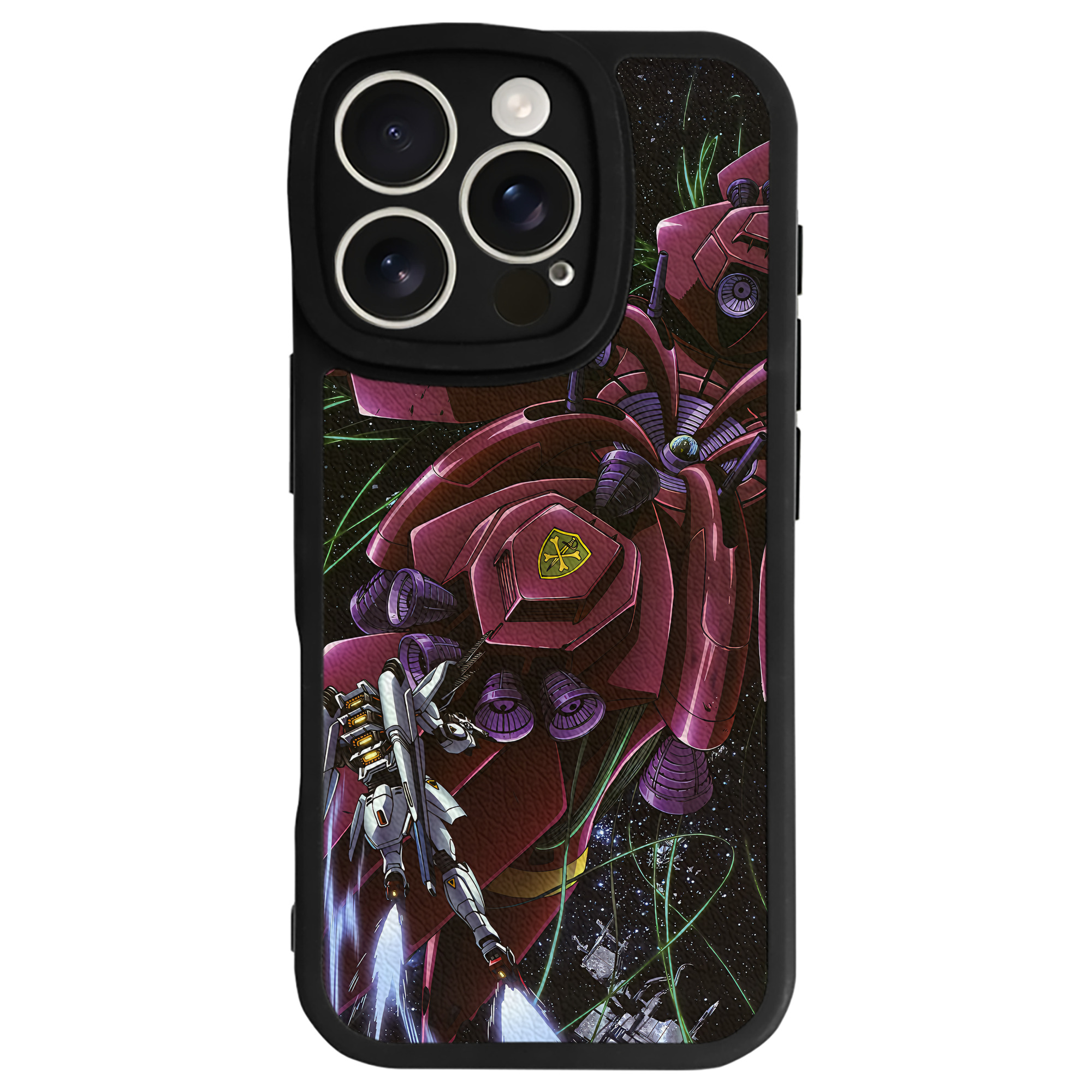 （画像用） 機動戦士ガンダム Mobile Suit Gundam 【iPhone 16シリーズ対応】シリコンスマホケース（レザー調） 材質：シリコン